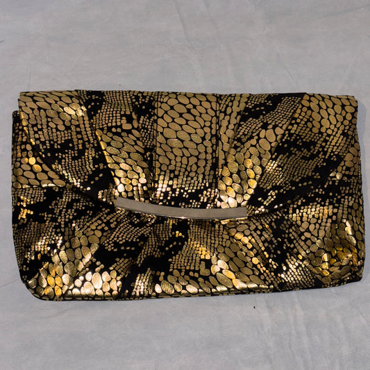 Gold and Black Clutch Bag