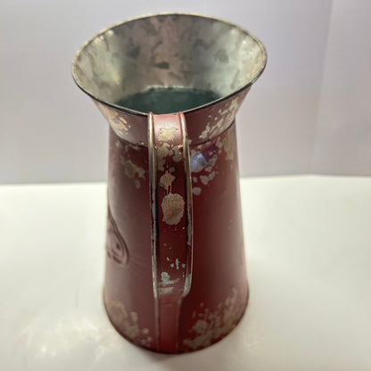 Duitsman’s Rustic Distressed Red Metal Pitcher