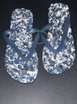 Blue White Womens Flip Flops size 43(9.5-10)