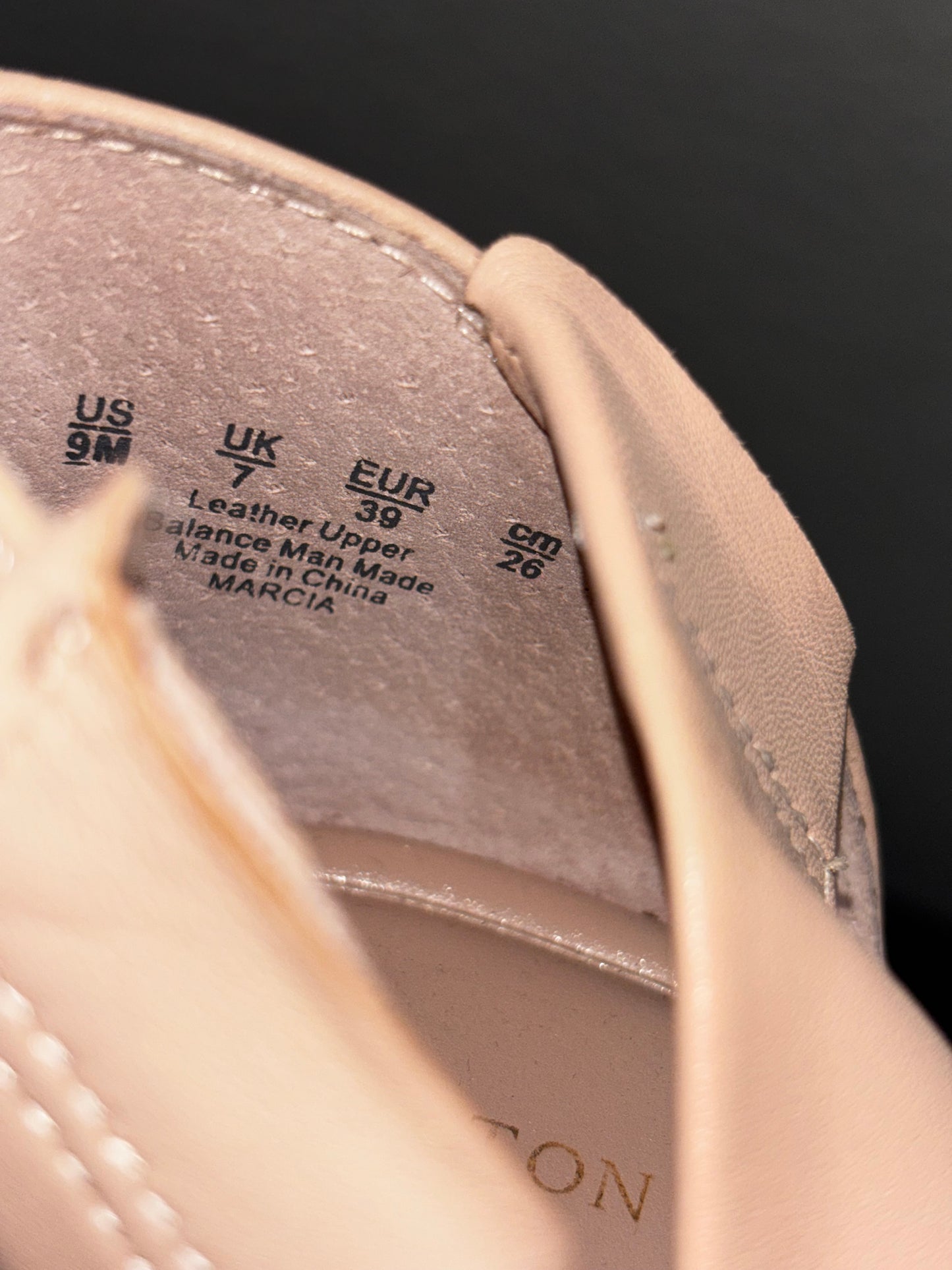 Preston York Beige Leather Wedge Espadrilles size 9