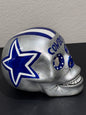 Dallas Cowboys hand painted ceramic skull head ￼