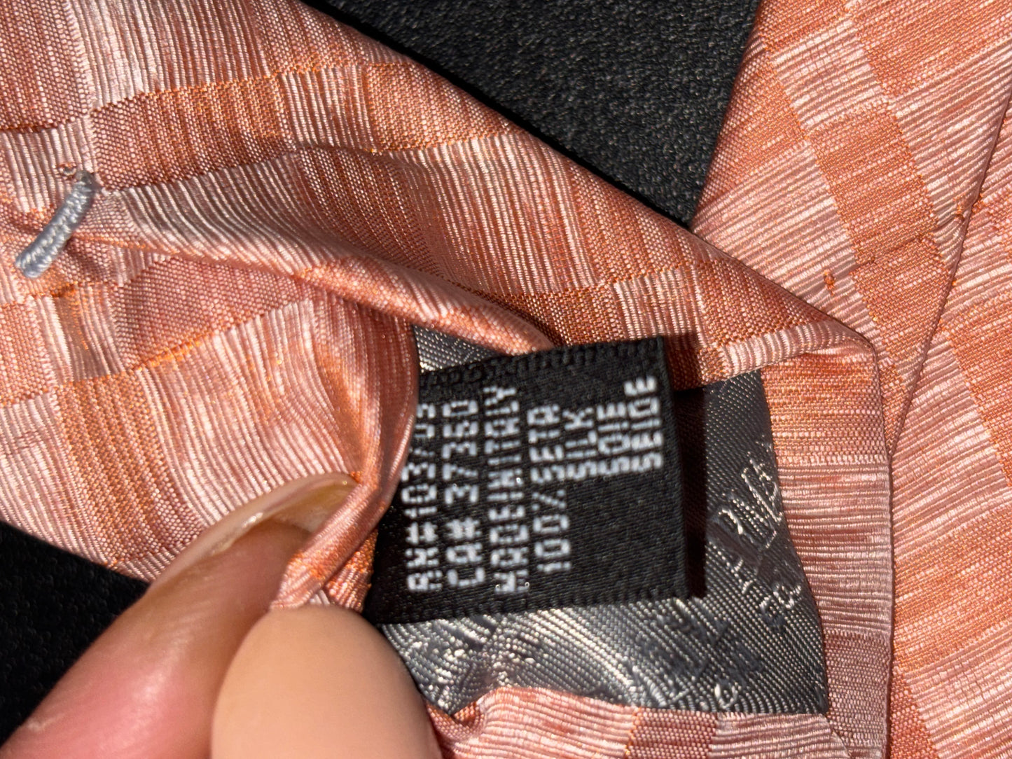 Armani Men’s Peach Orange Silk Tie