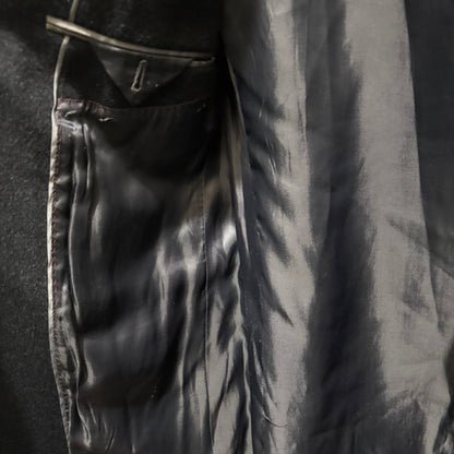 Luca Bertoni Dark Charcoal Gray/Black Wool Blazer Men’s