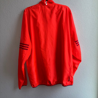 Adidas neon orange windbreaker, lightweight size XL men’s reflective
