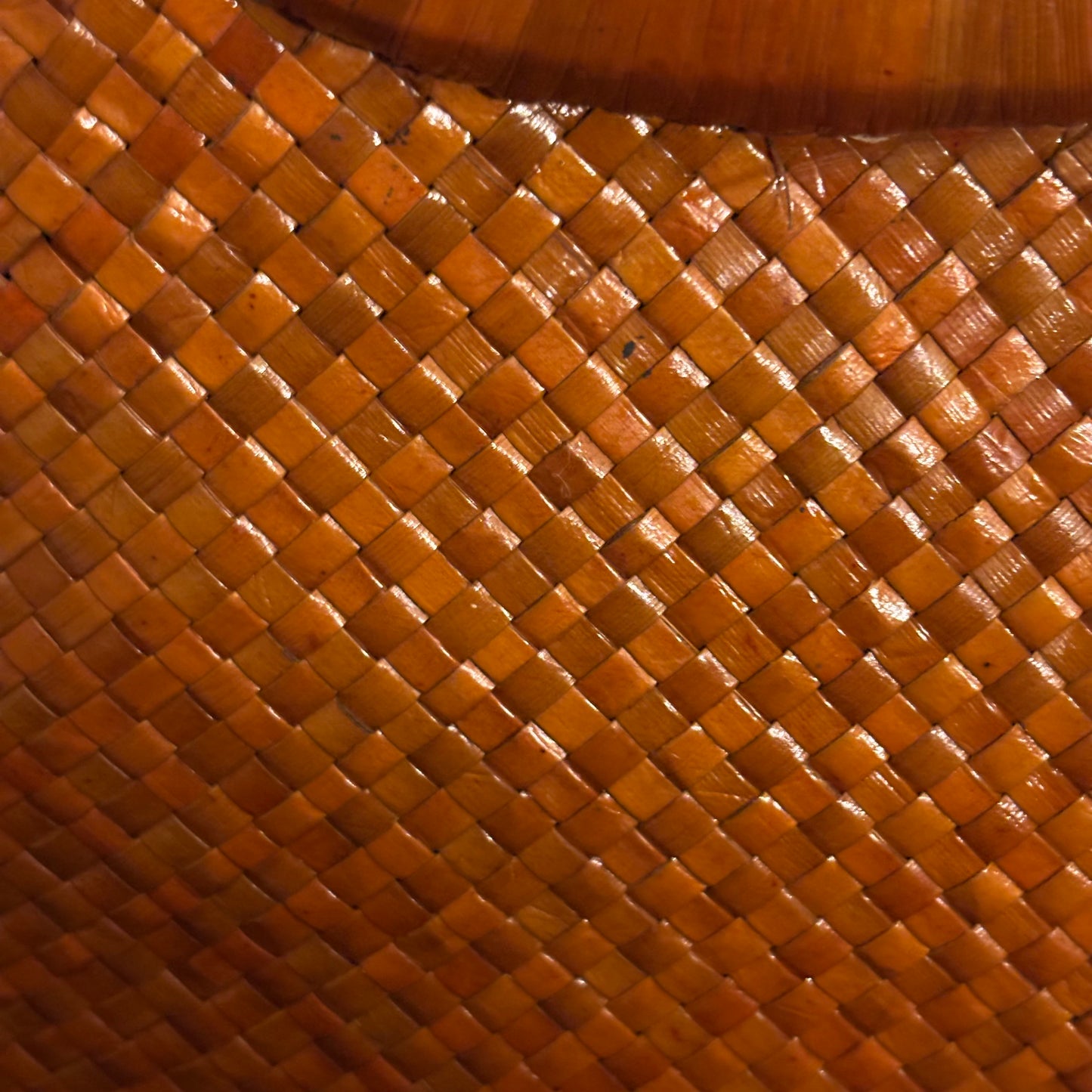 Rattan Woven Tote with Wood Handle NWT 10H x15W