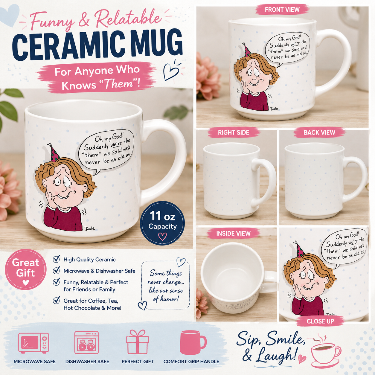 Funny “Getting Older”Ceramic Mug