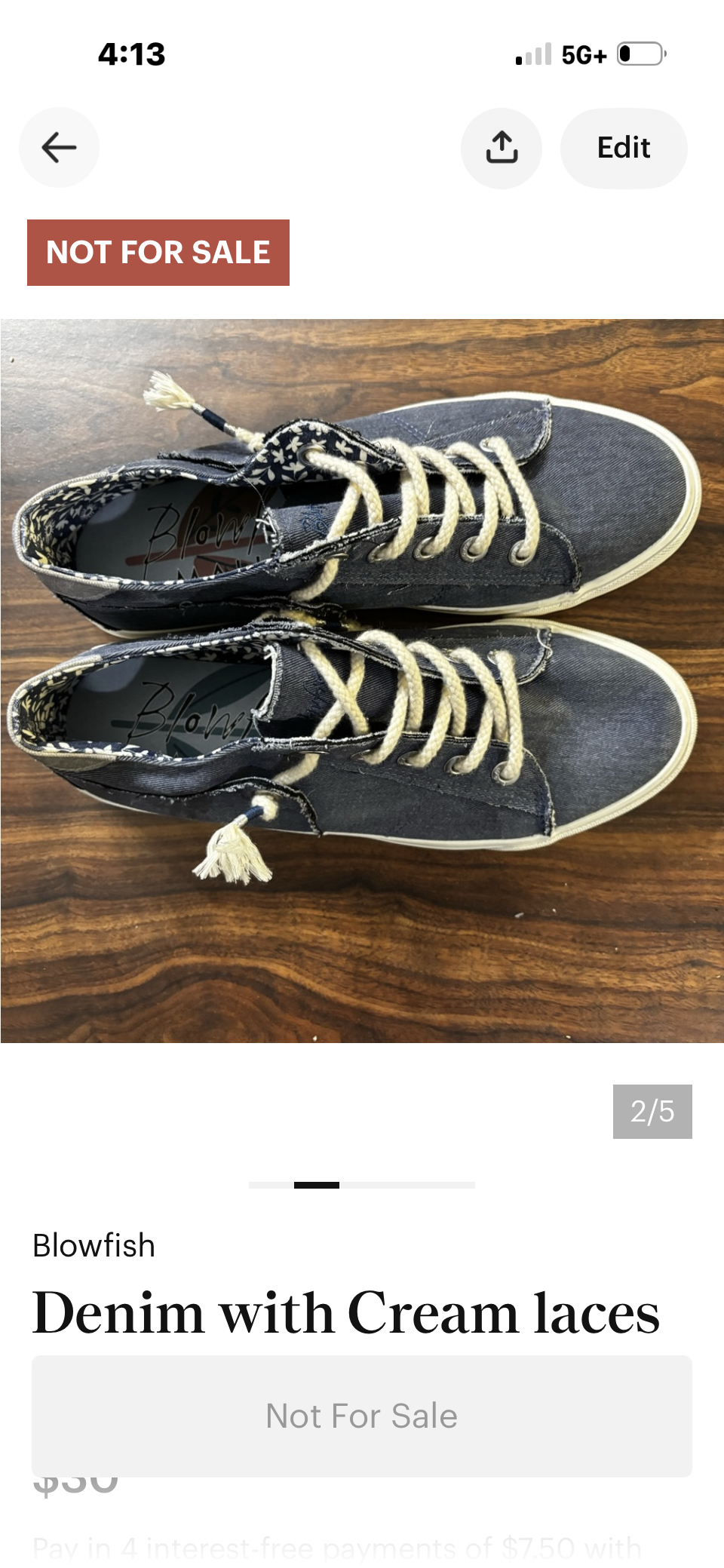 Blowfish Blue Denim Sneakers
