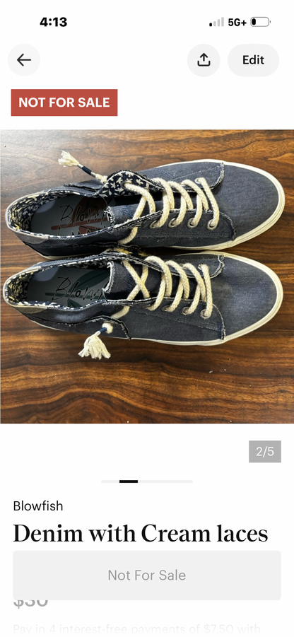 Blowfish Blue Denim Sneakers