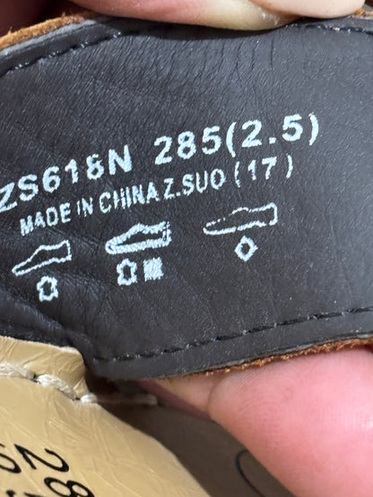 Z.Suo Men’s Brown Leather Flip Flops size 12