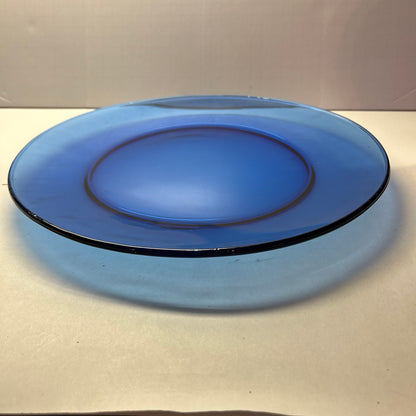 Blue Glass decorative Platter  13in