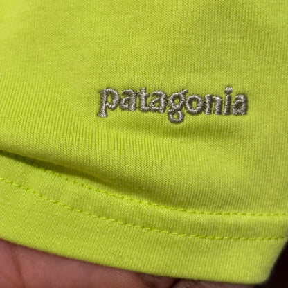 Patagonia lime green golf polo mens large