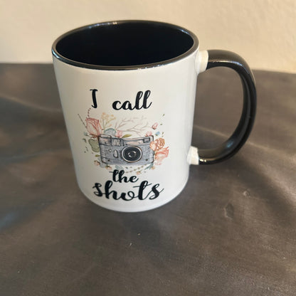 White & Black “I Call The Shots” Mug