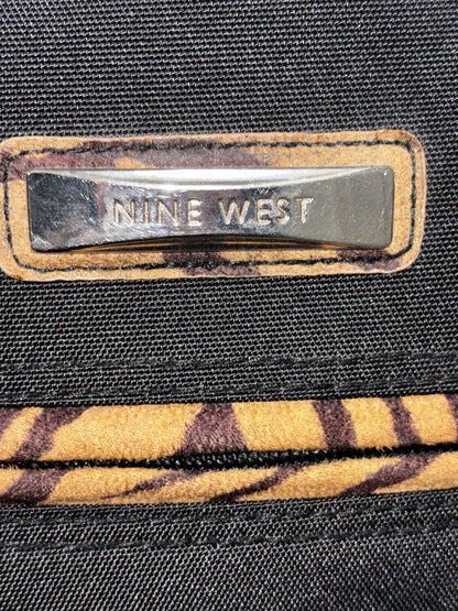 Nine West Black and Animal Print Carry-on Overnight, travel bag