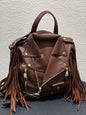 Brown Moto Jacket Handbag/Backpack