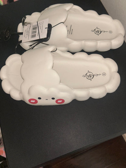 Solemates White Cloud Design Slides women size 8