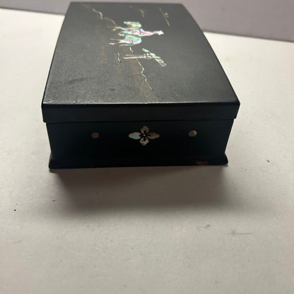 Oriental Cowboy &Friend Jewelry/Trinket Storage Box 2x7”