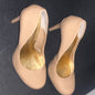 Jessica Simpson Tan Round Toe Leather Heels size 7.5