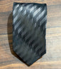 John Ashford Black/Gray Shiny Geometric Tie 100% Polyester 59”