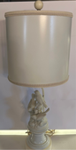 Vintage porcelain and ceramic White Bird Lamp