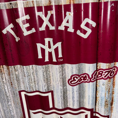 Texas A&M Rustic Football Wall Decor 12x21 inches