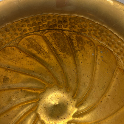 Gold pedestal brass Decorative Display Bowl