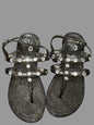Mix 6 Women’s Studded Sparkled Black Design Jelly Shoes size 6