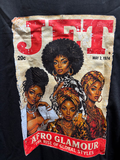 Jet Magazine Women’s Black T-Shirt size XL NWOT