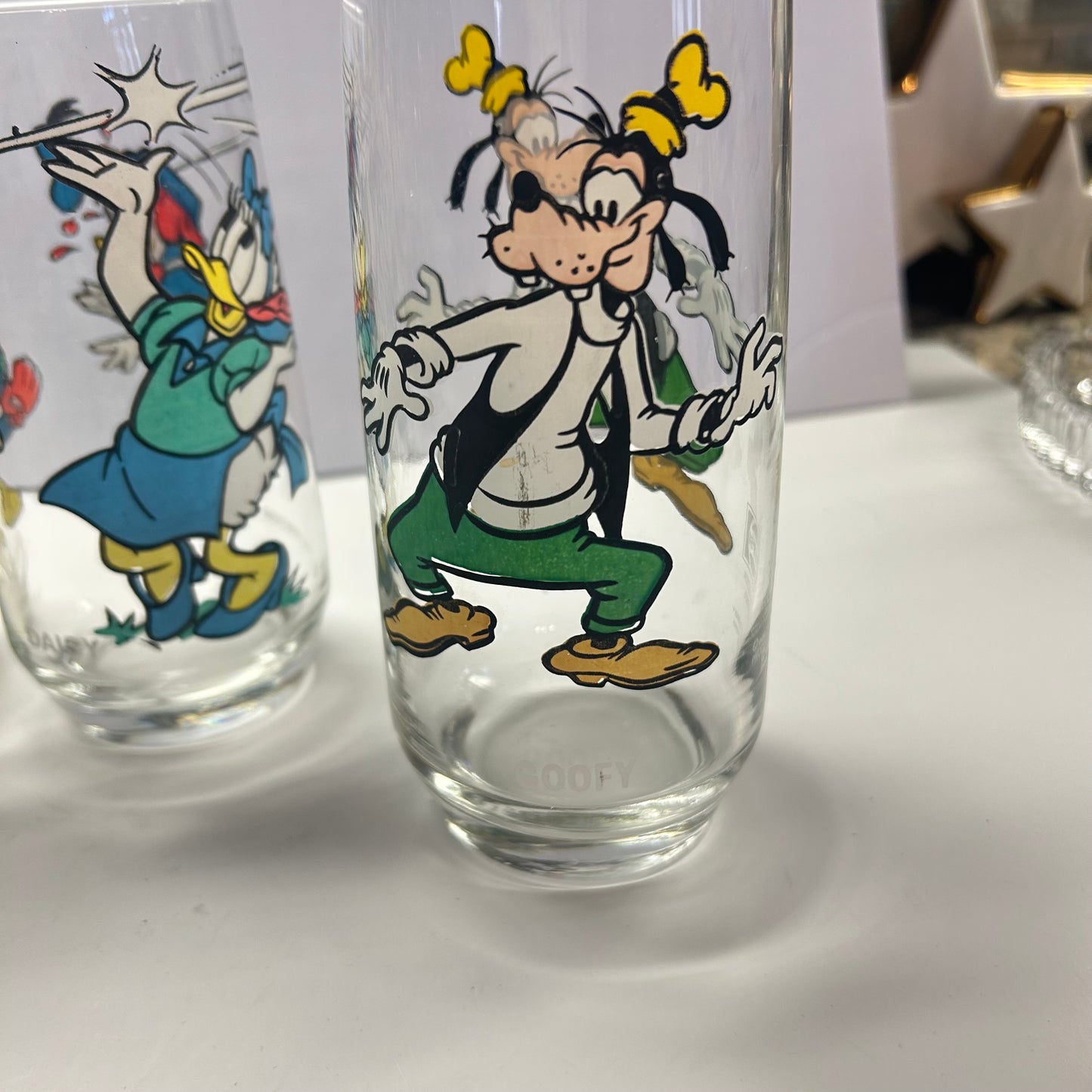 Vintage Disney Characters Micky and Friends Glasses 12oz (Set of 5)