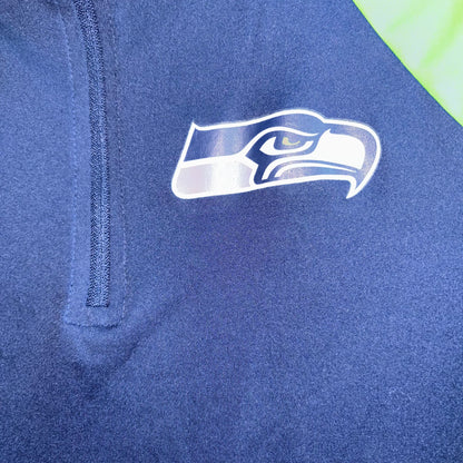 Women’s Team Apparel NFL Seattle Seahawks 1/4 zip Long sleeve Pullover shirt size XLarge