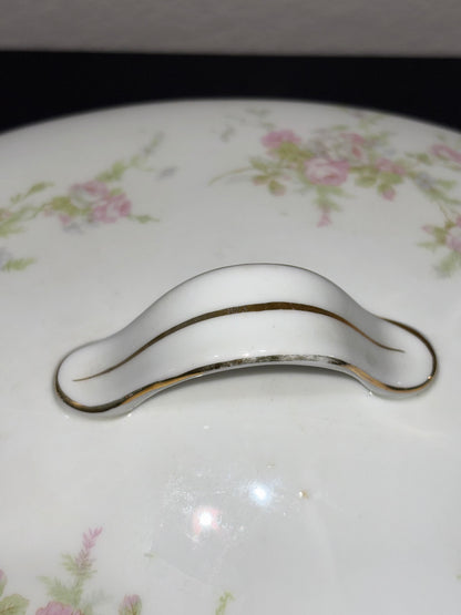 Vintage Porcelain Serving Dish with lid and handles made in Austria