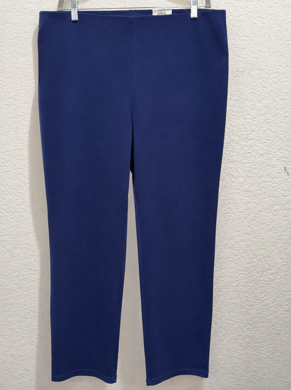 Blue Ponte Straight Leg Pants Women’s 2XL by Worthington