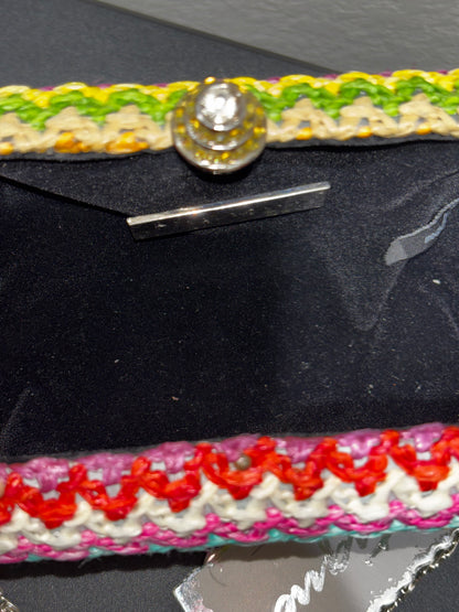Miztique Multicolor Shoulder Handbag with Silver Chain Strap