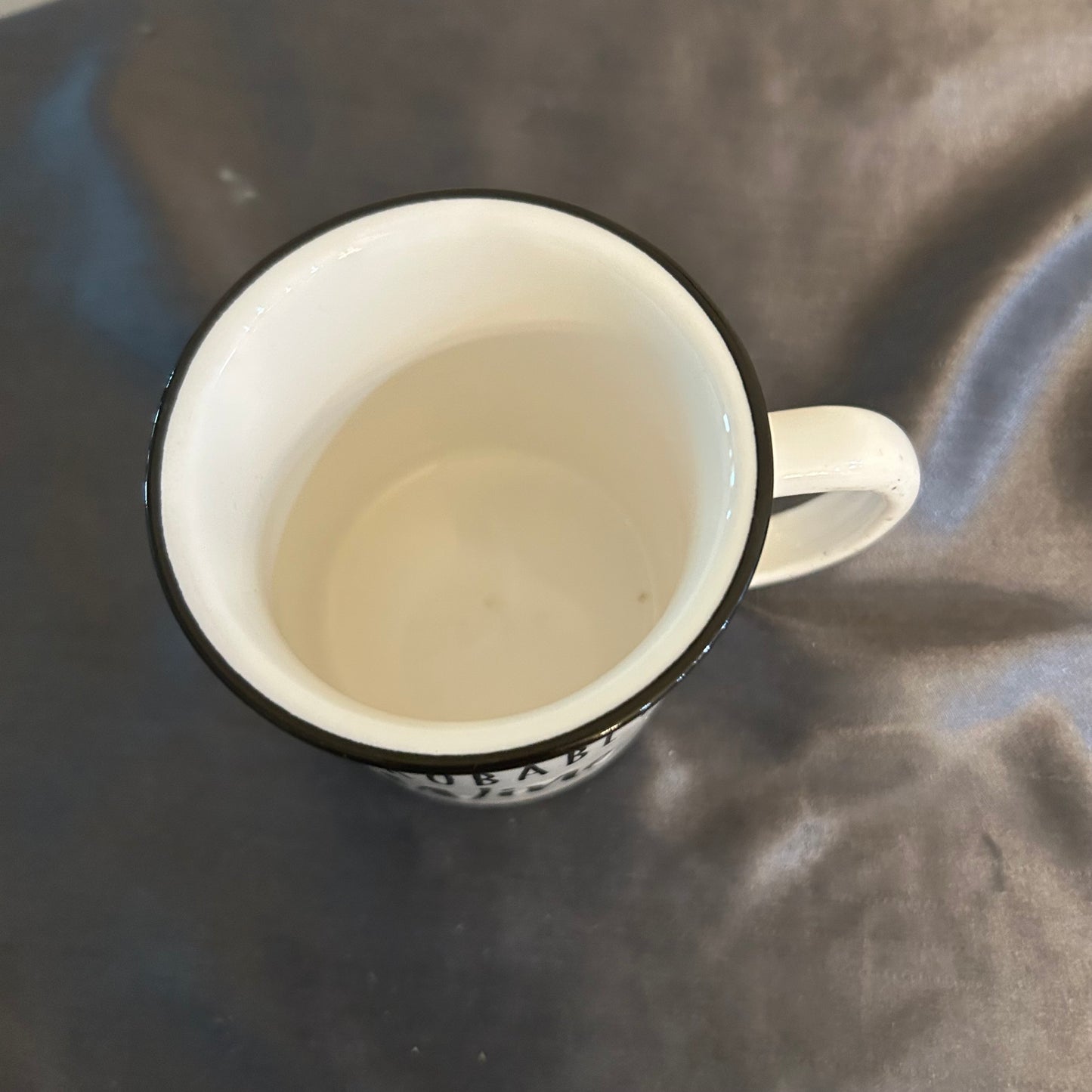 Mug white with black rim “Probably Wine” 8oz
