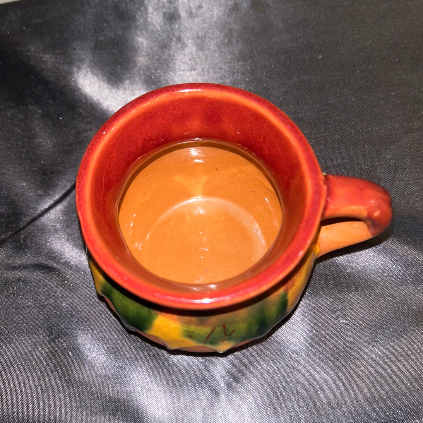 Mug Mexican Pottery handcrafted colorful original 8oz