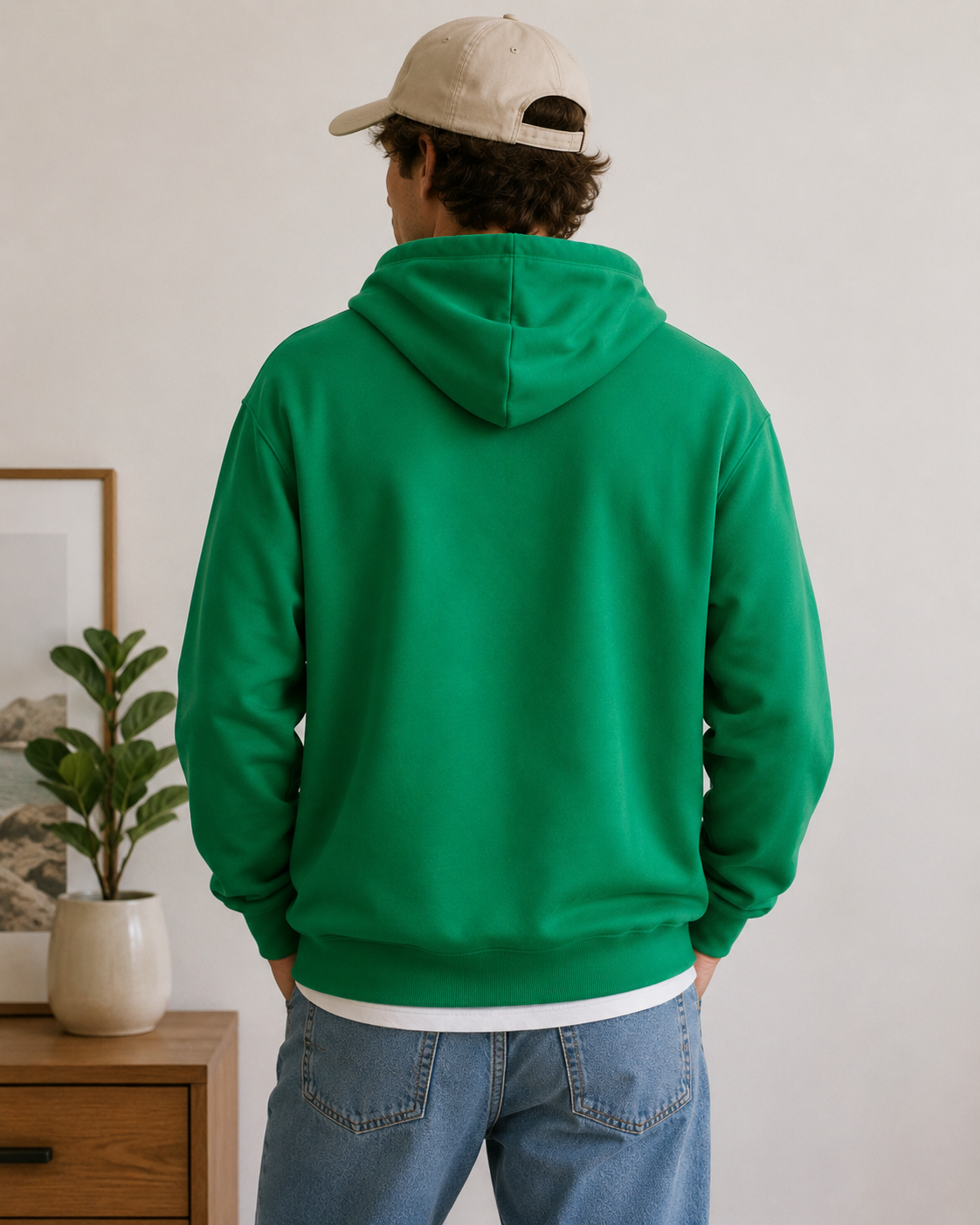 Green Hoodie Sweatshirt “Nah I’m Good” size Large