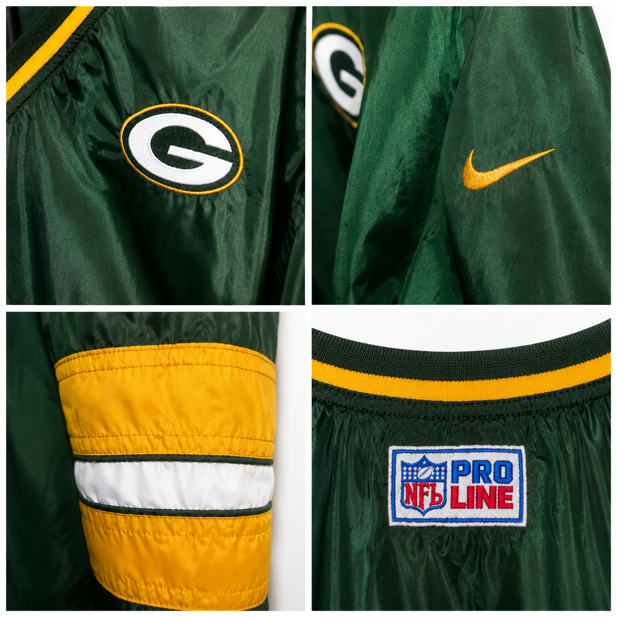 Nike Pro Line Vintage Green Bay Packers NFL Reversible Pullover - Size XL