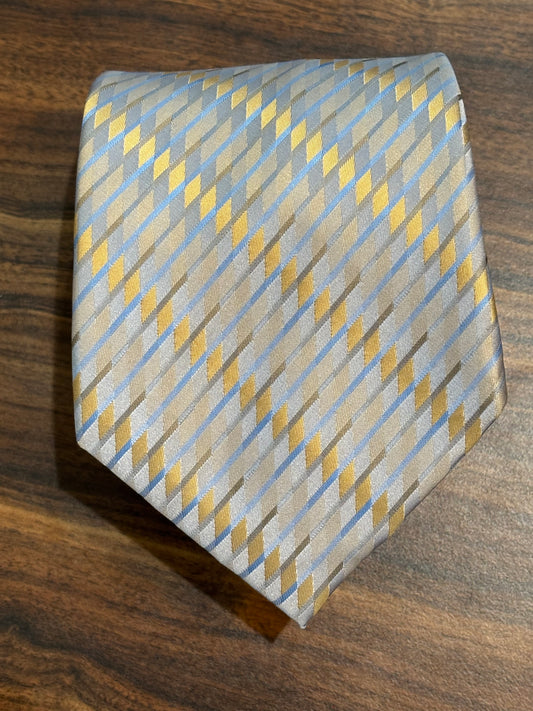 Van Heusen Multi-Colored Gray GoldTie 58” 100% Silk