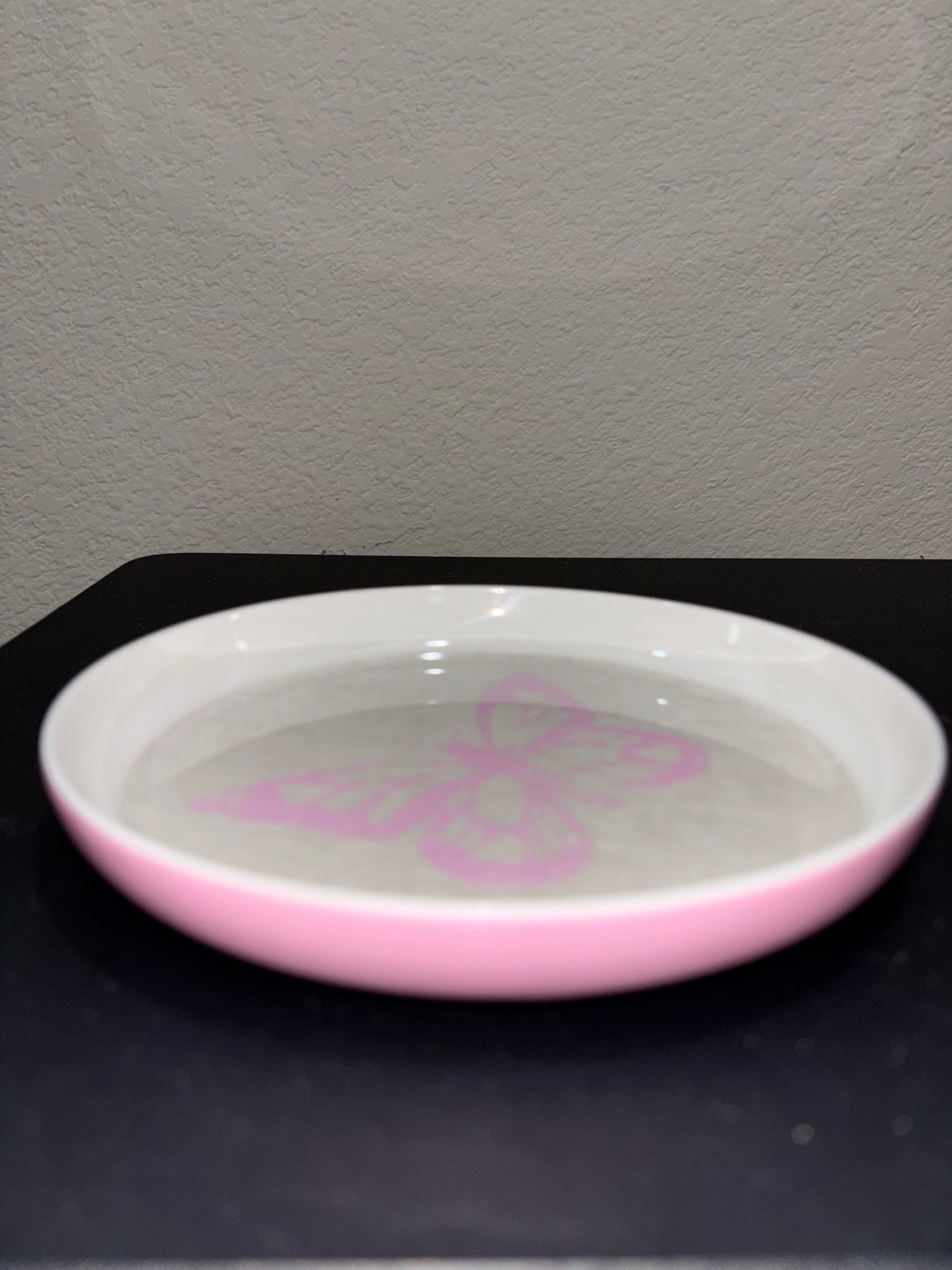 Pink Butterfly Plate ￼
