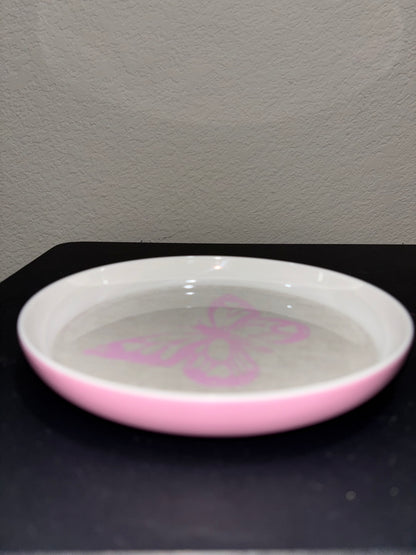 Pink Butterfly Plate ￼