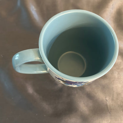 Mug Blue and White Floral Design “I Can Do All Things Through Christ”