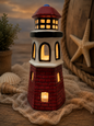 Lighthouse Tea Light Holder Ceramic Jo