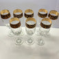 Vintage Circleware Black and Gold Leopard Print Rim Champagne Glasses (set of 8)