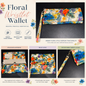 Wristlet Wallet Floral Design Multicolor