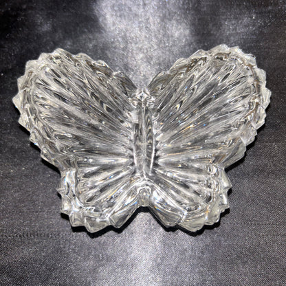 Butterfly Crystal Glass Trinket dish