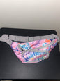 Women’s multicolor fanny pack grey strap