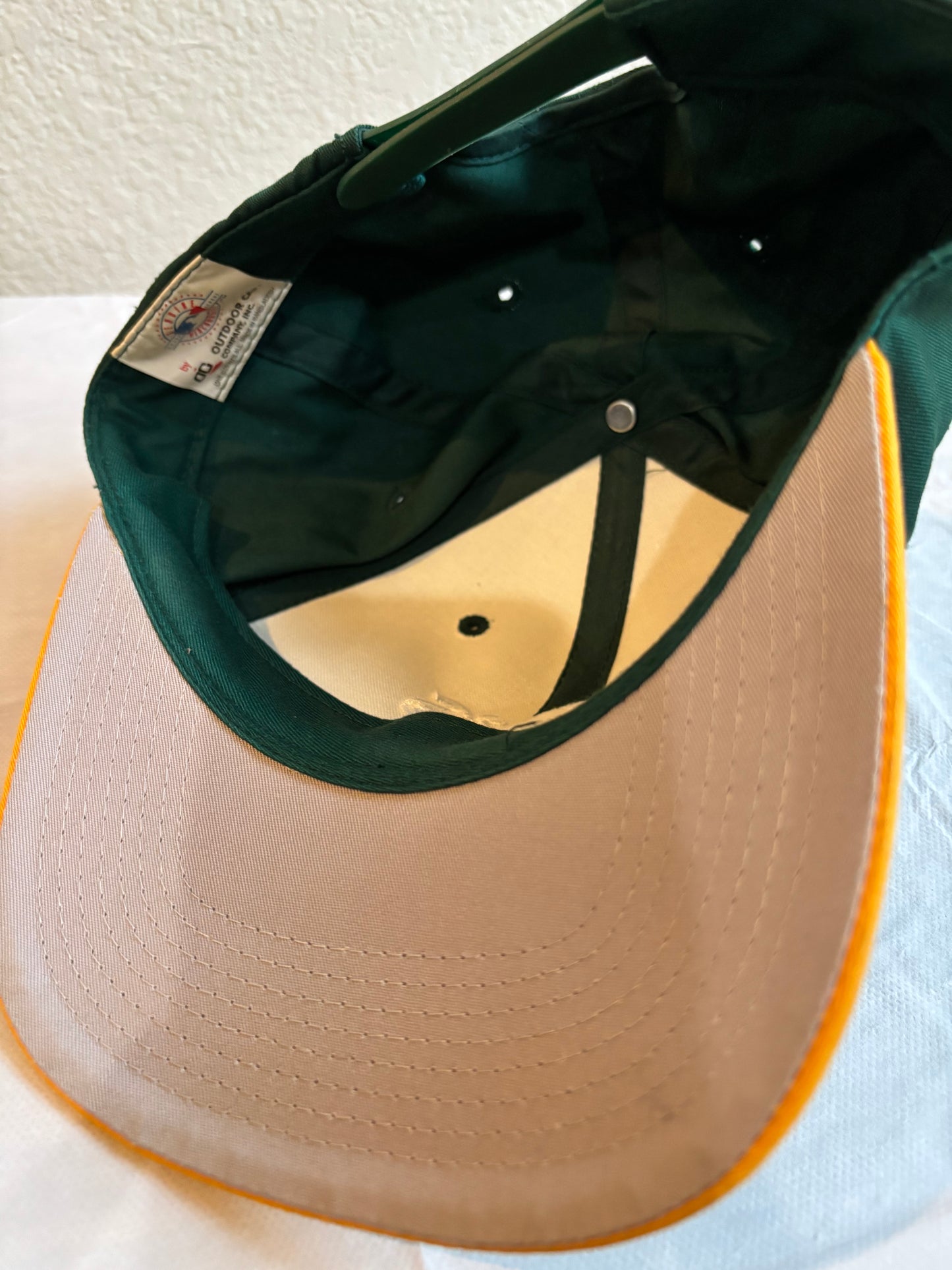 Oakland A’s baseball Green and Yellow (A’s) adjustable snap hat