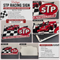 STP Racing Car Metal Sign Wall Art