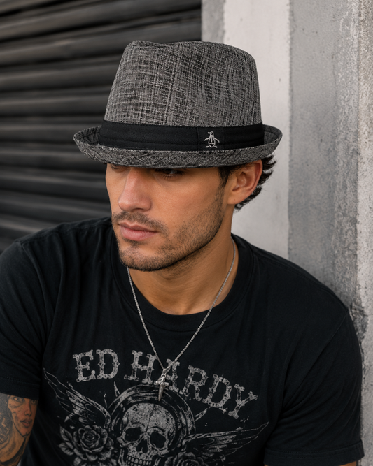 Original Penguin Gray Fedora style hat