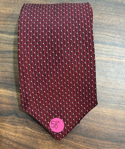 Jones New York Red w/ White Polka Dots Tie 100% Silk