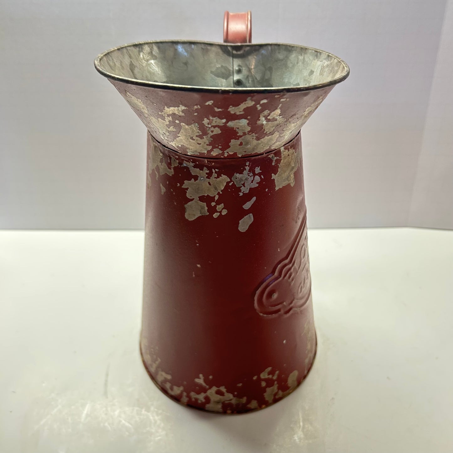 Duitsman’s Rustic Distressed Red Metal Pitcher